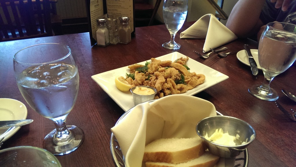 This was the last dinner we had with Ruby and Phil back on Sunday. They all had some variety of clam chowder while I ate a tomato dish.