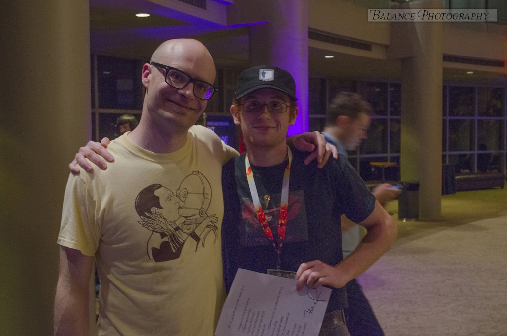 Luke takin a great picture with MC Frontalot~